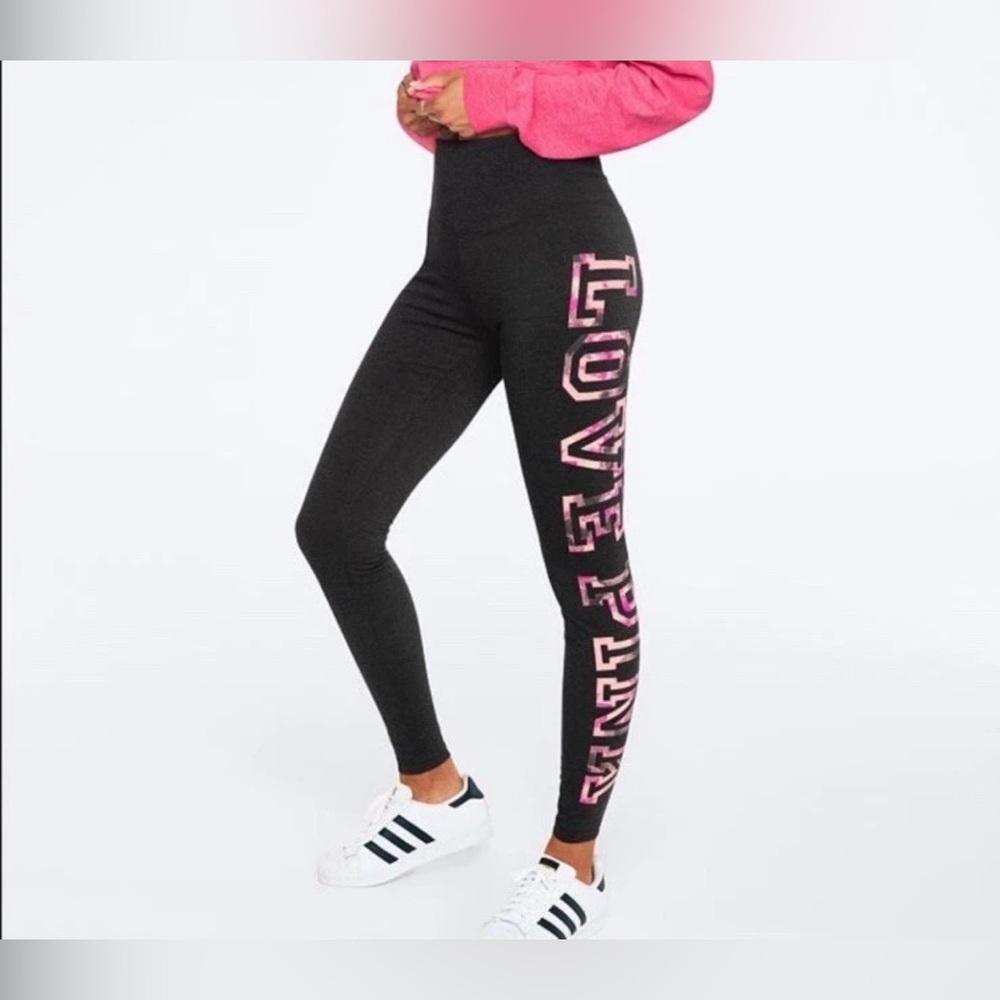 PINK Victoria's Secret Gray & Pink Leggings  Size Small NWOT